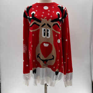 SSLR Red Rudolph Crewneck Men's Sweater - L  NWT